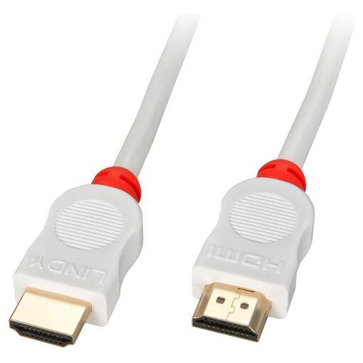 Câble HDMI Lindy - 1 m, Mascul pour Mascul, Triple Blindé, Blanc