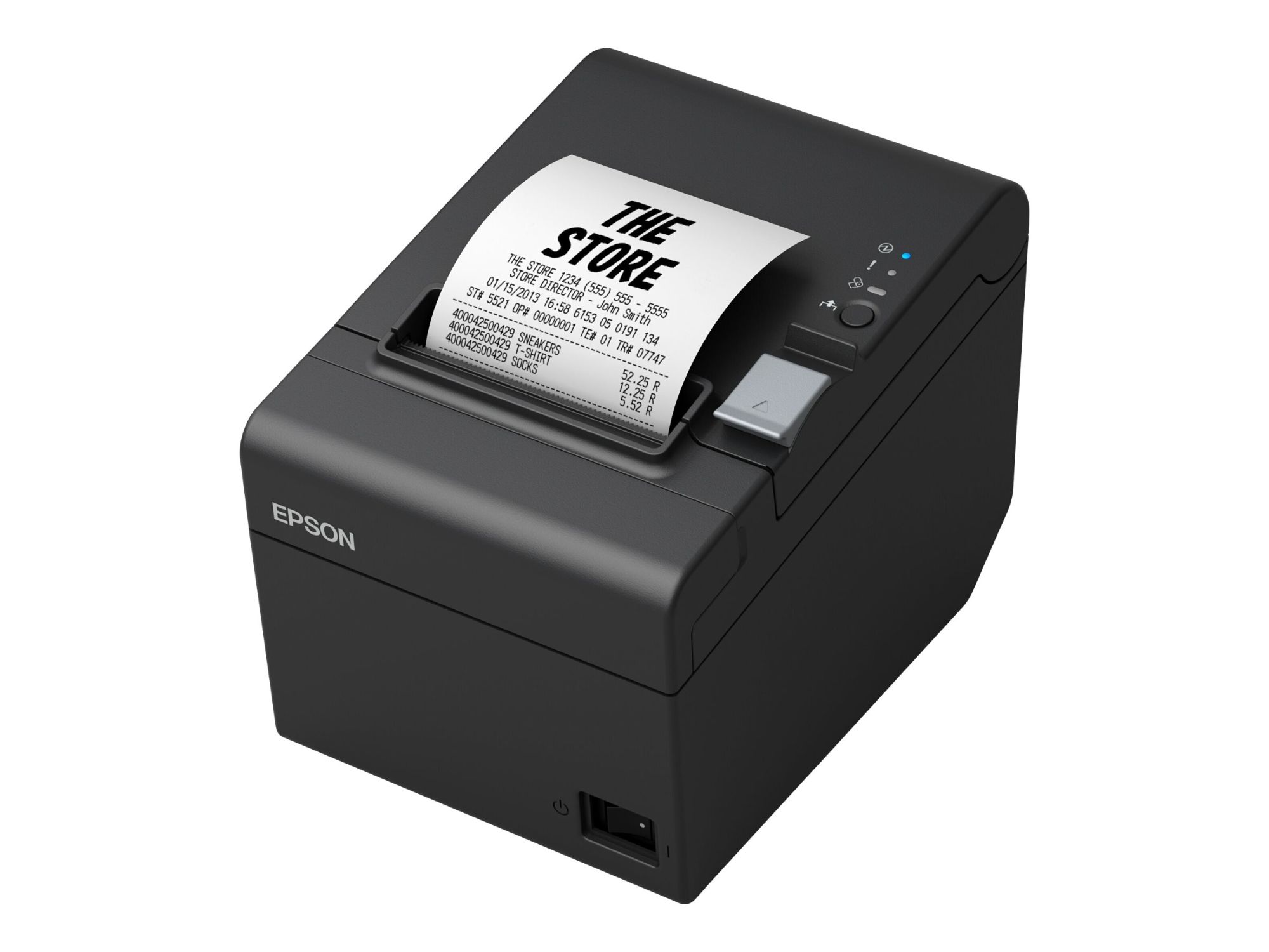 Impresora térmica de recibos Epson TM T20III - Rodillo de 7,95 cm - 203 x 203 ppp - Hasta 250 mm/s - USB 2.0, Serie - Cortador - Negro