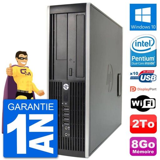 PC HP Compaq 6200 Pro SFF - Intel G630, 8GB RAM, Disco Duro de 2TB, Windows 10, WiFi