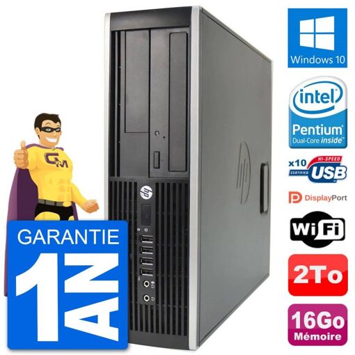 PC de escritorio HP Compaq 6200 Pro SFF - Intel Core i3-2100, 16 GB de RAM, 2 TB HDD, Windows 10, WiFi