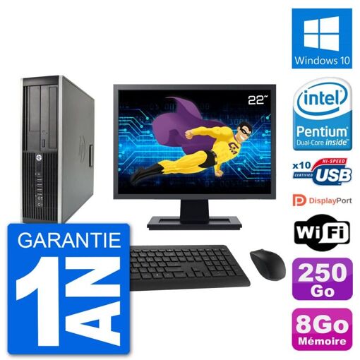 Computadora HP Compaq 6200 Pro SFF - 8 GB de RAM, 250 GB HDD, Pantalla de 22'', Windows 10, Wifi