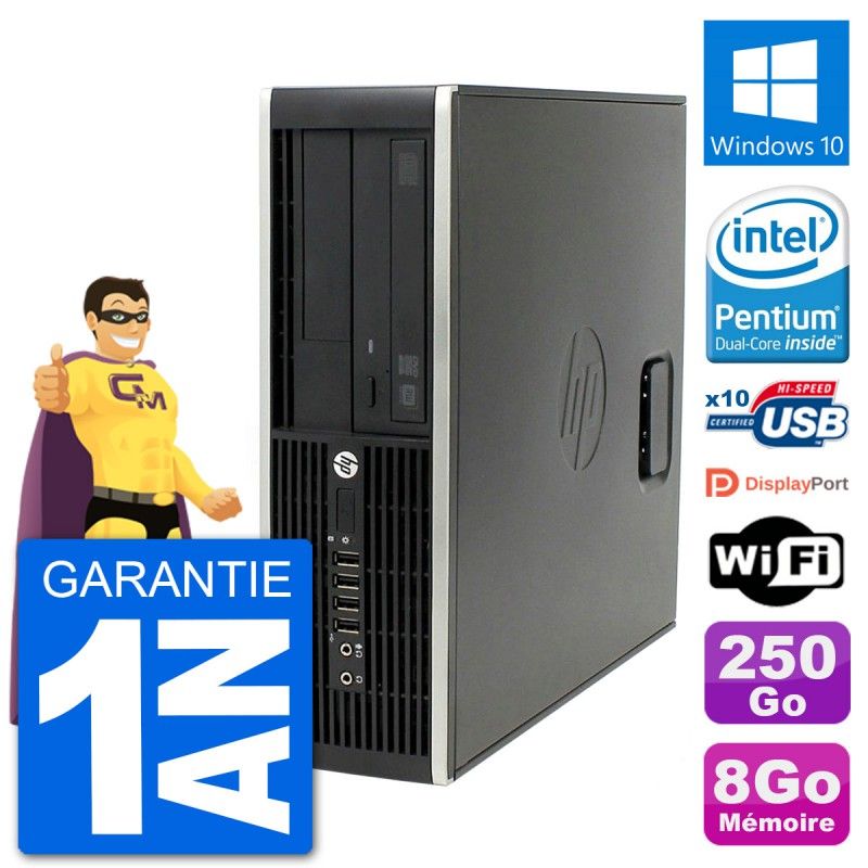 HP Compaq Pro 6300 SFF Desktop PC - Intel G630, 8GB RAM, 250GB HDD, Windows 10, WiFi