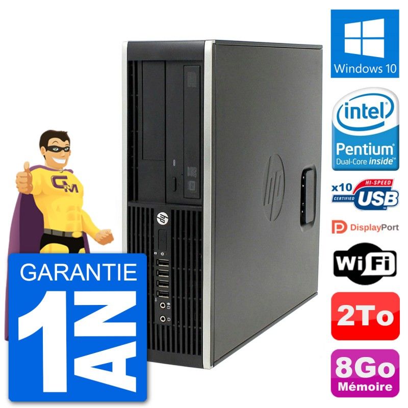 HP Compaq Pro 6300 SFF Desktop Computer - Intel G630, 8GB RAM, 2TB HDD, Windows 10, WiFi