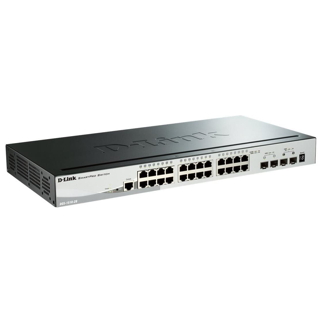 D-Link SmartPro 28-Port Gigabit Switch - Managed - DGS-1510-28X