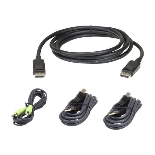ATEN 2L-7D03UDPX4 - Keyboard/Video/Mouse Cable Kit (KVM) - TAA Compliant for ATEN CS1182DP4C, CS1184DP4C