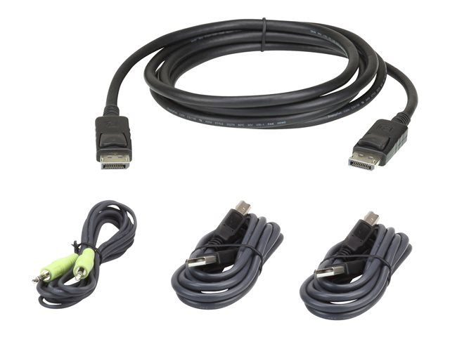 ATEN 2L-7D03UDPX4 - Keyboard/Video/Mouse Cable Kit (KVM) - TAA Compliant for ATEN CS1182DP4C, CS1184DP4C