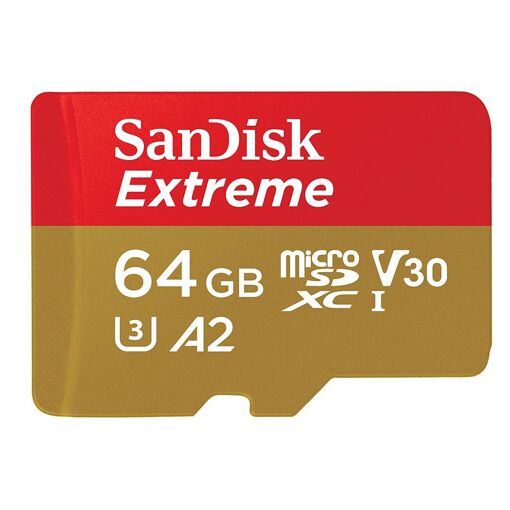 SanDisk Extreme MicroSDXC Card 64GB + SD Adapter