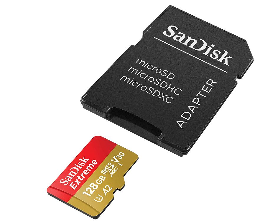 Sandisk Extreme 128GB MicroSDXC Card, Class 10 UHS-I U3 A3 (160MB/s)