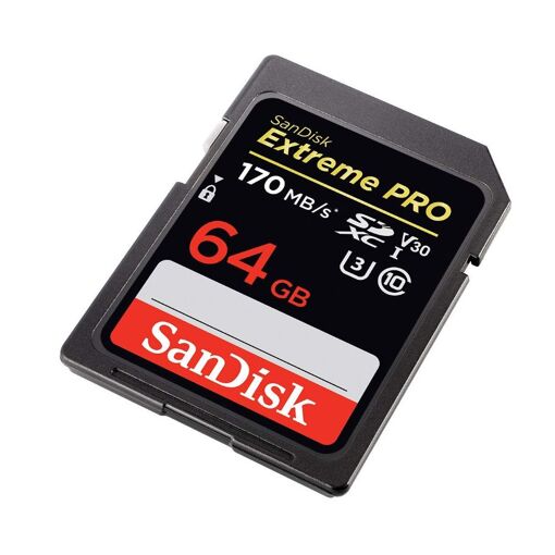 SanDisk Extreme PRO 64GB SDXC Memory Card, U3, V30, 4K UHD