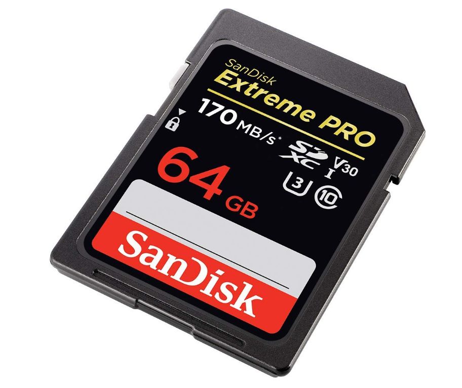 SanDisk Extreme PRO 64GB SDXC Memory Card, U3, V30, 4K UHD