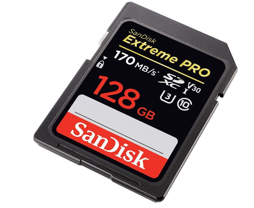 SanDisk Extreme PRO 128GB SDXC Memory Card - U3, V30, 4K UHD