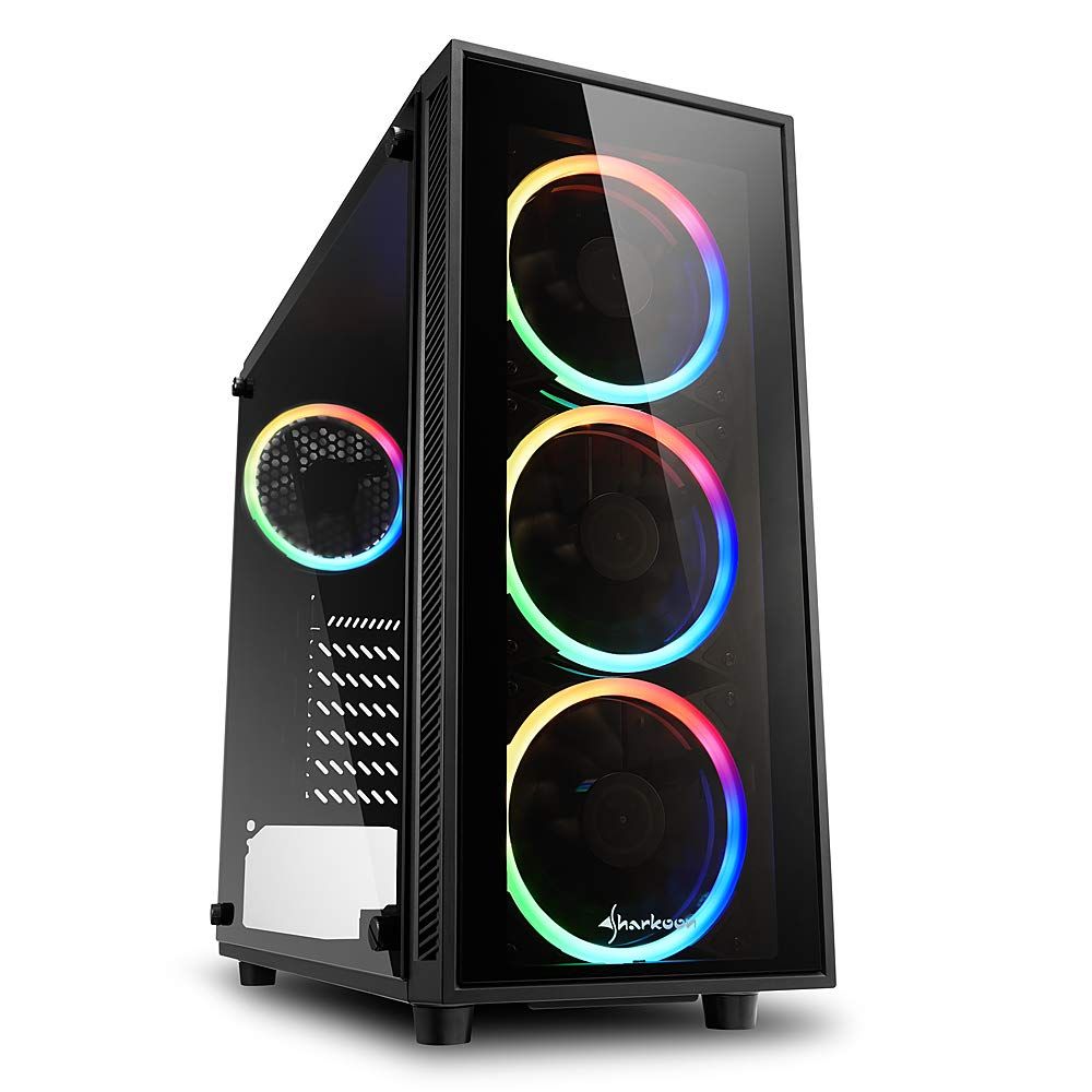 Sharkoon TG4 RGB Mid Tower ATX Case with Glass Panels - Black