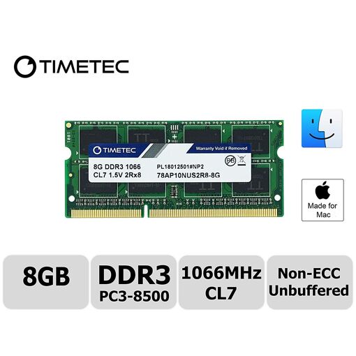 Actualización de memoria Timetec de 8 GB DDR3 1066 MHz para Apple iMac y Mac
