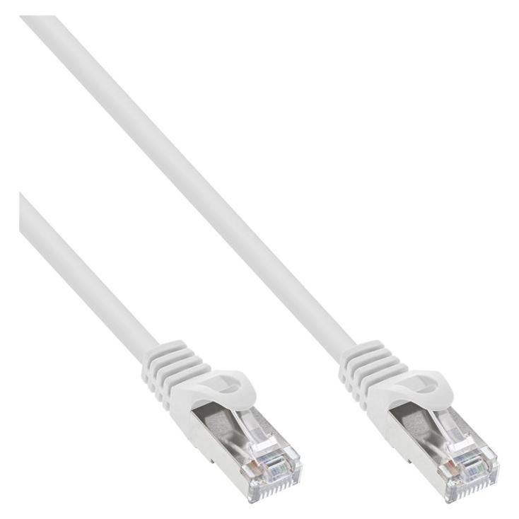 INTOS ELECTRONIC RJ-45 to RJ-45 Cable - 1m - SFTP Cat 5e - Molded - White