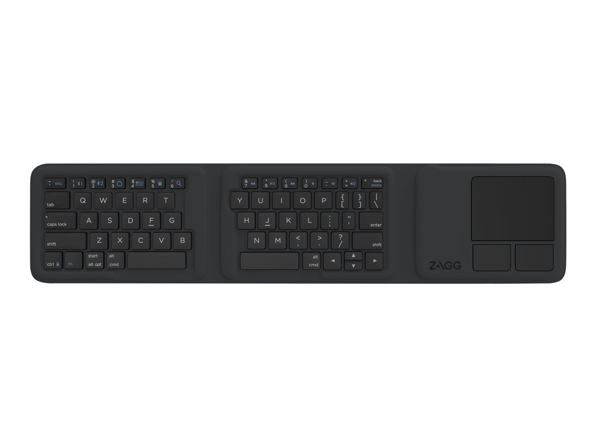 Zagg Universal Tri Fold Keyboard - Bluetooth - AZERTY - English (Black)