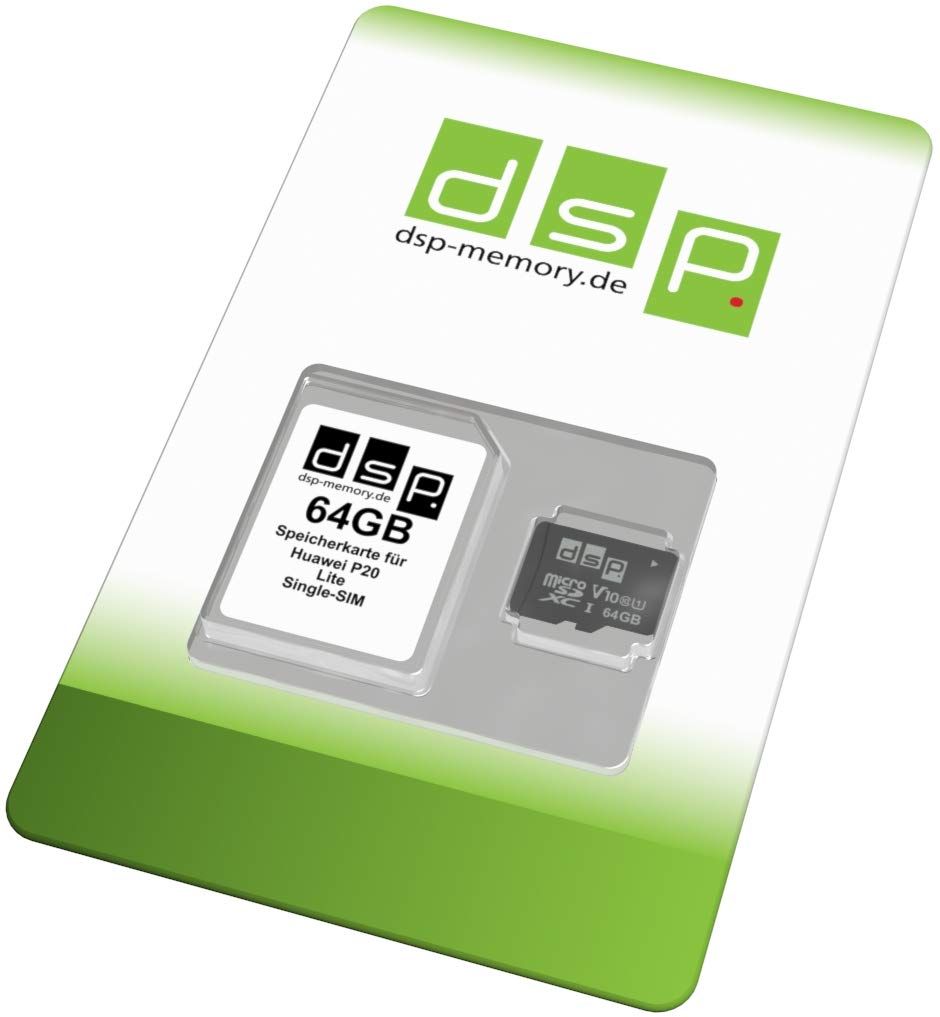 Dsp Memory 64GB Class 10 SD Card for Huawei P20 Lite Single-SIM