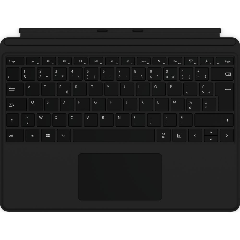 Clavier Microsoft Surface Pro - Noir, rétroéclairé, avec trackpad - pour Surface Pro X