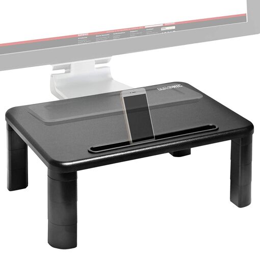 Duronic DM055 Soporte para pantalla/ordenador portátil con altura ajustable de 4 a 15 cm