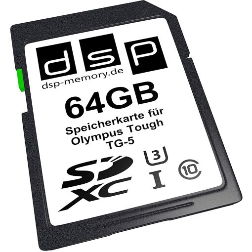 Dsp Memory Ultra High-Speed Memory Card for Olympus Tough TG-5 - 64GB