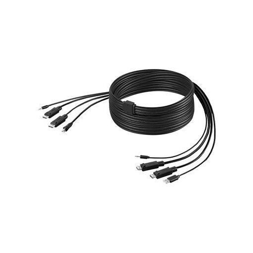 Belkin Secure KVM Combo Cable - USB, Mini Jack, DisplayPort to Stereo 3.5mm Mini Phone