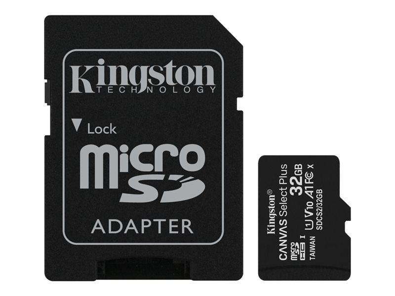 Kingston Canvas Select Plus 32GB MicroSDHC Card (with Adapter)