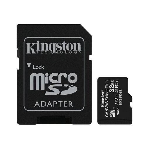 Kingston Canvas Select Plus 32GB MicroSDHC Card (with Adapter)