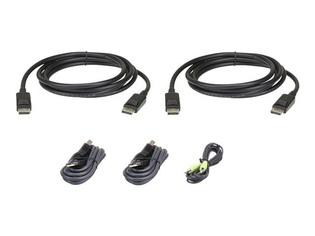 ATEN 2L-7D02UDPX5 Keyboard, Video, Mouse (KVM) Cable Kit with TAA Compliance for ATEN CS1144DP4C, CS1148DP4, CS1148DP4C