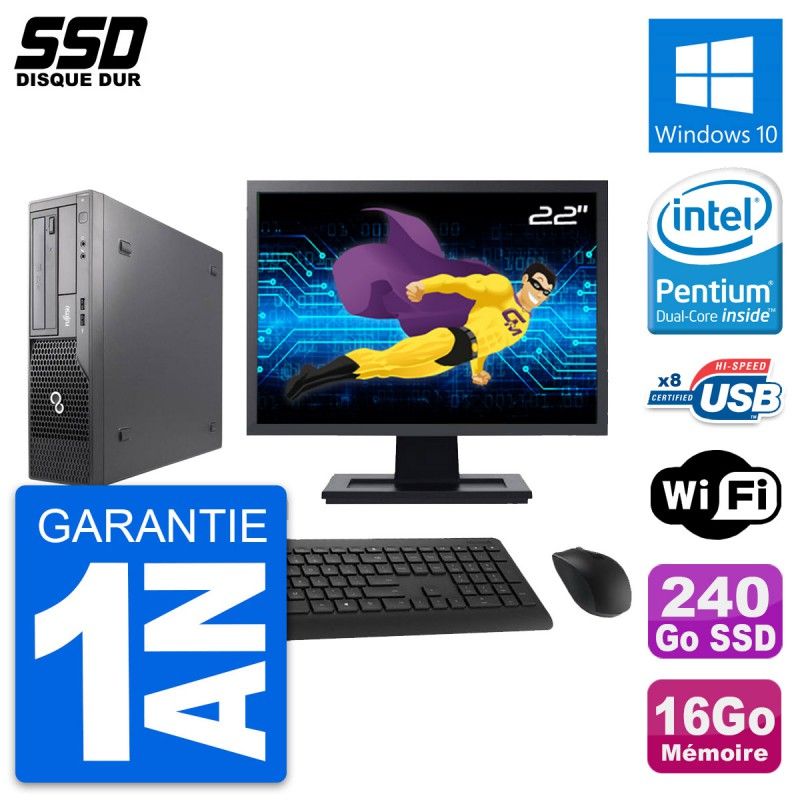 Fujitsu E500 E85+ DT 22-inch Screen PC