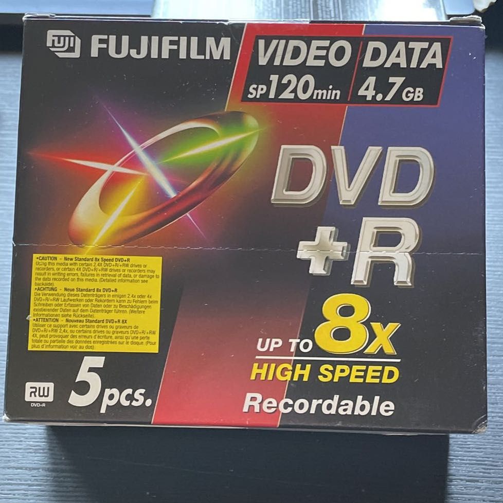 Fujifilm DVD+R 4.7GB (120min) 8x CD Case