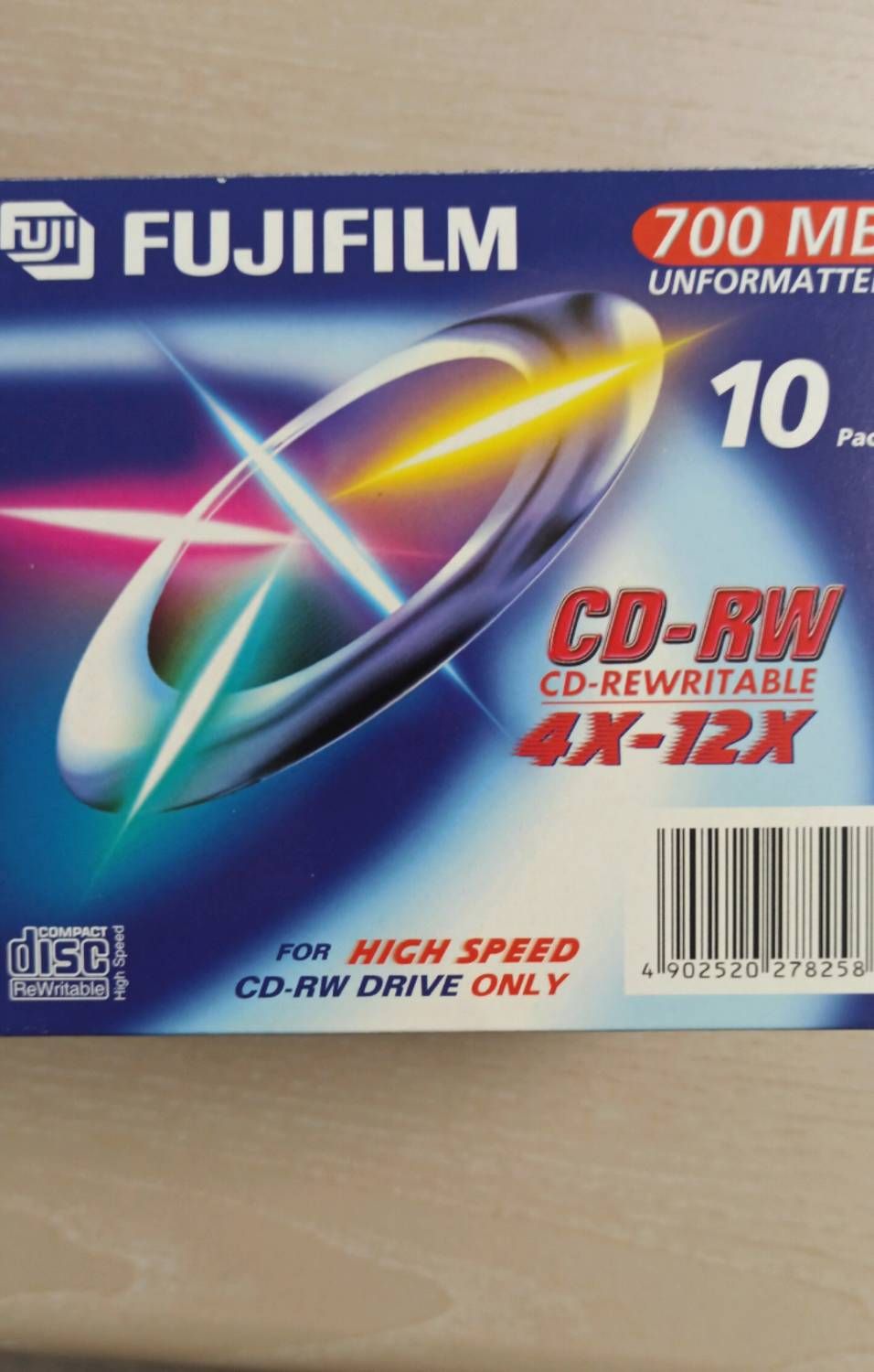 Fujifilm High-Speed CD-RW Discs - 10x Write Speed - 700MB (80 Minutes) - 4x-12x Burn - CD Case