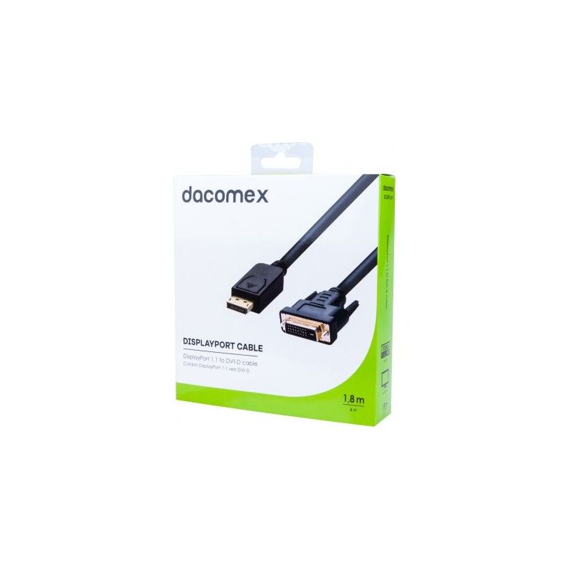 DACOMEX DisplayPort to DVI-D Cable - 1.8m