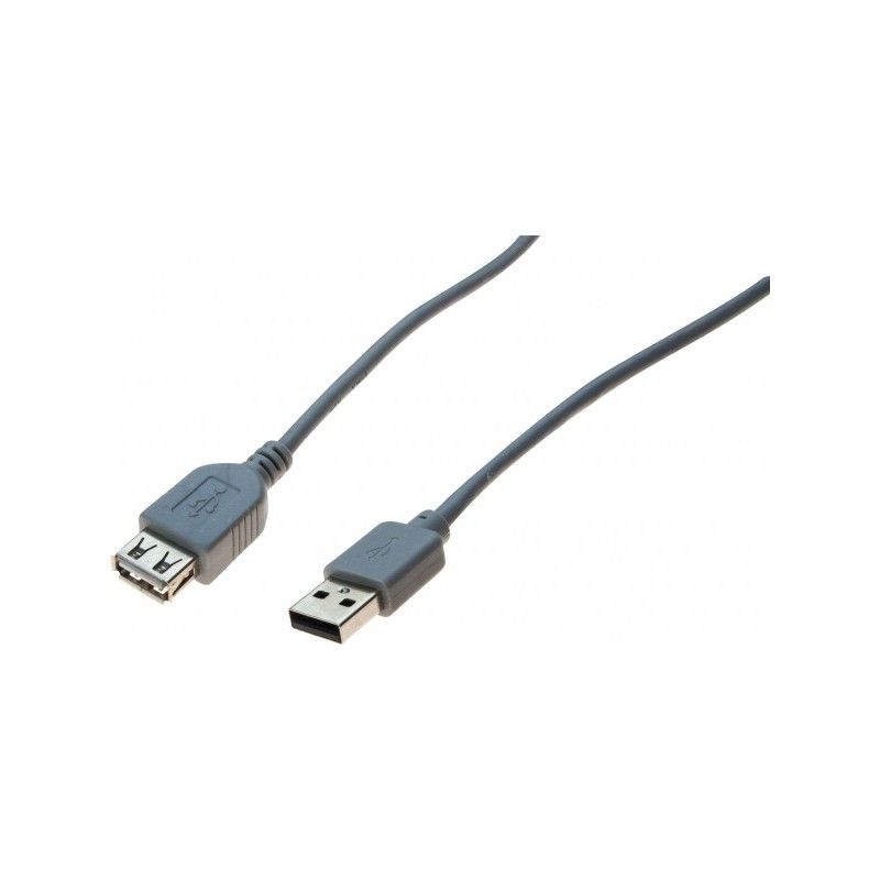 Accessoire pneu USB 2.0 Extension Cable - 0.6m (Grey)