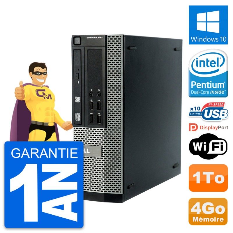 Dell OptiPlex 990 SFF Desktop PC - Intel G840, 4GB RAM, 1TB HDD, Windows 10, WiFi