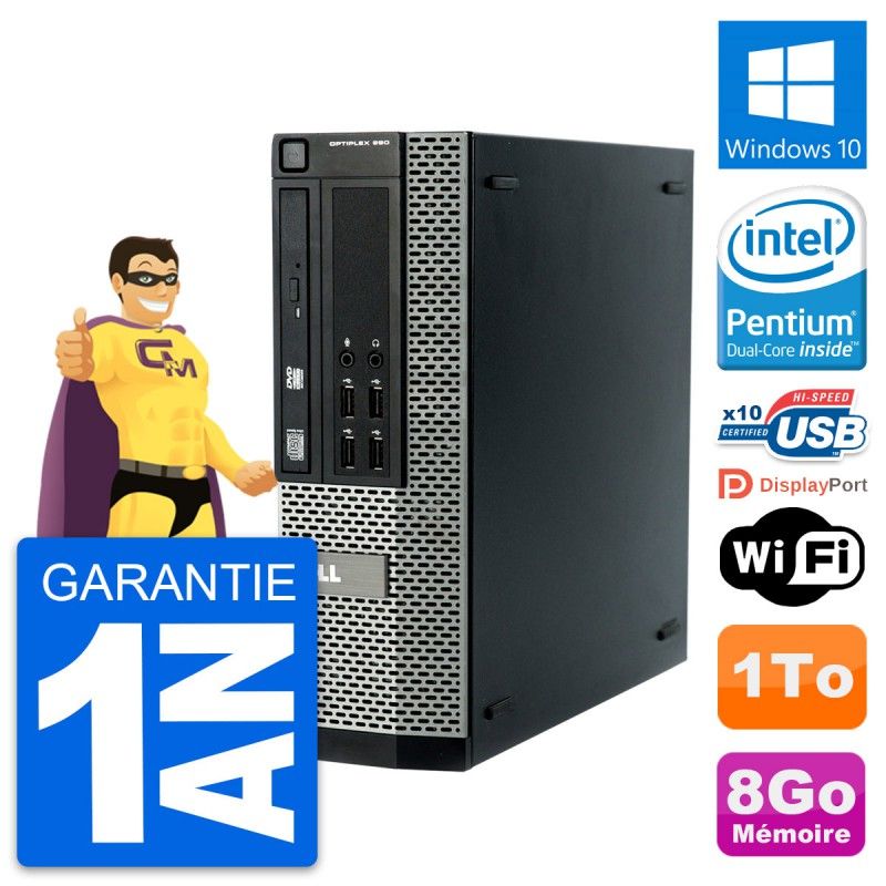 Dell OptiPlex 990 SFF PC - Intel G840, 8GB RAM, 1TB HDD, Windows 10, WiFi