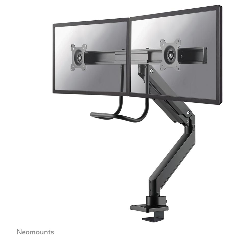 Neomounts NM-D775DX Black Monitor Arm - Gas Spring - Topfix - 180° Swivel