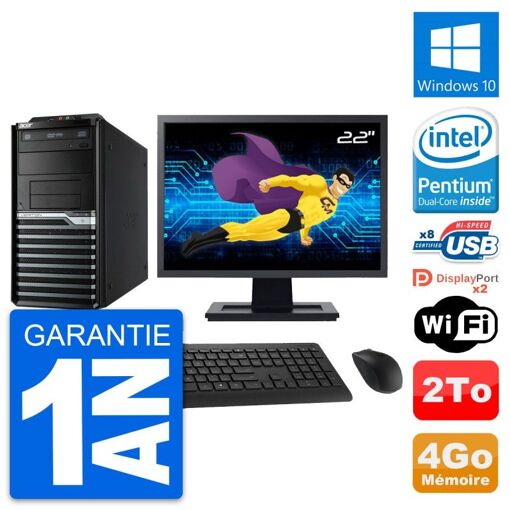 Acer Veriton M4630G 22-inch All-in-One PC - Intel Pentium G3220, 4GB RAM, 2TB HDD, Windows 10