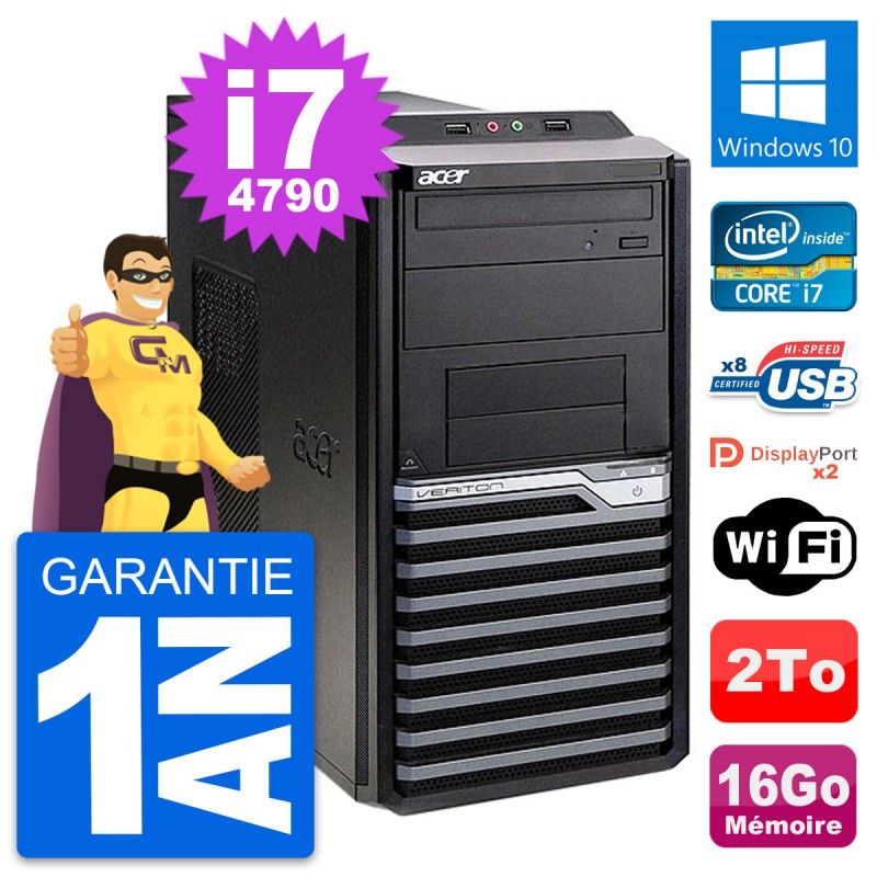 Acer Veriton M4630G Desktop PC - Intel i7-4790, 16GB RAM, 2TB HDD, Windows 10, WiFi