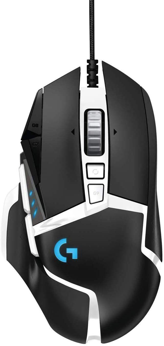 Ratón de juego cableado Logitech Gaming Mouse G502 Hero Edición Especial Negro y Blanco