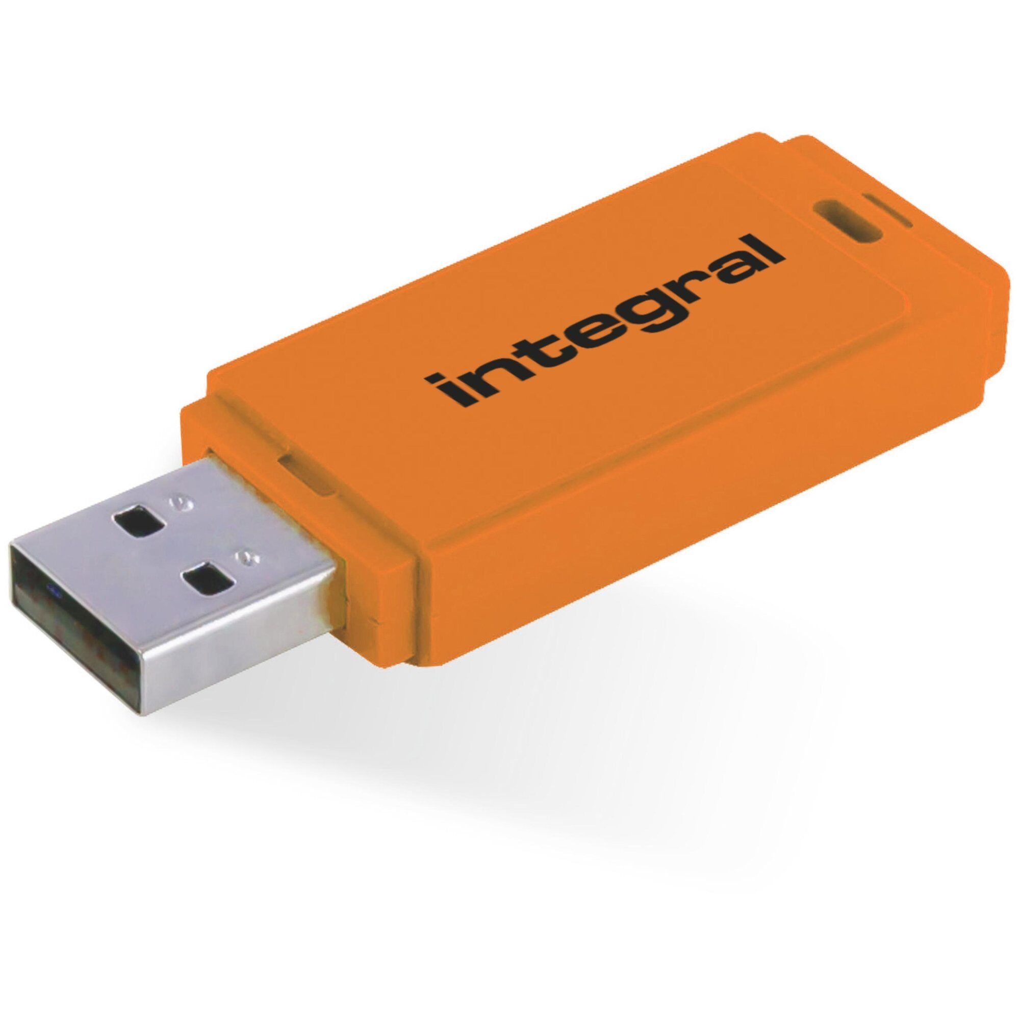 Integral Neon 64GB USB 2.0 Flash Drive (Orange)