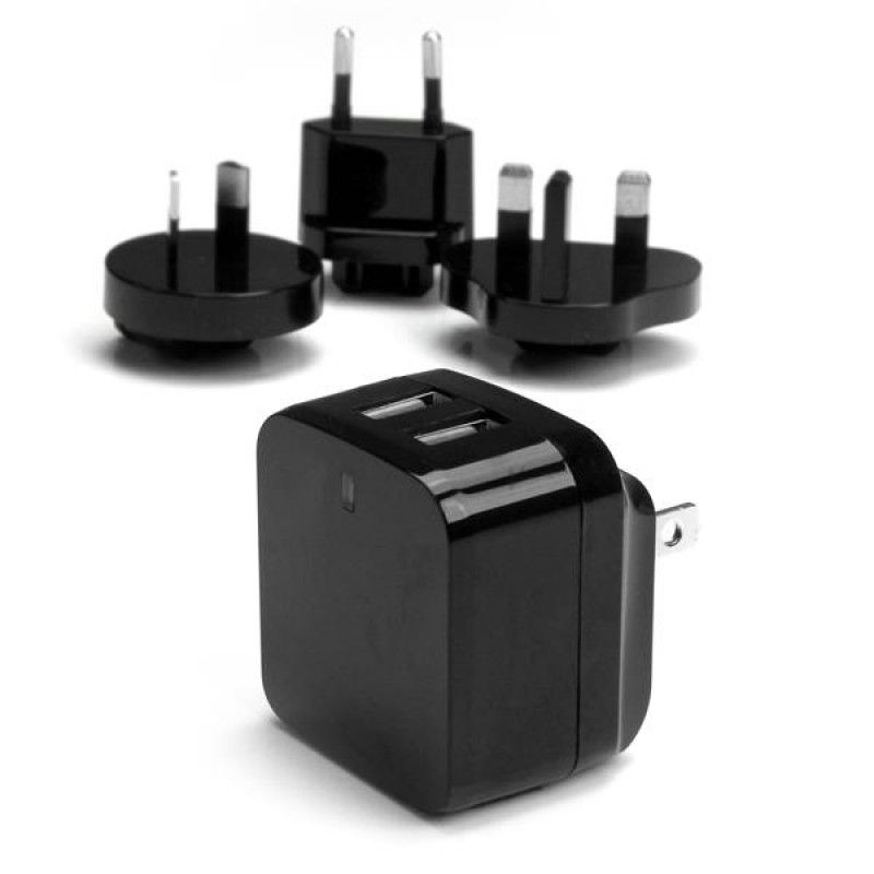 StarTech.com Wall-Mounted USB Charger - 2-Port Adapter