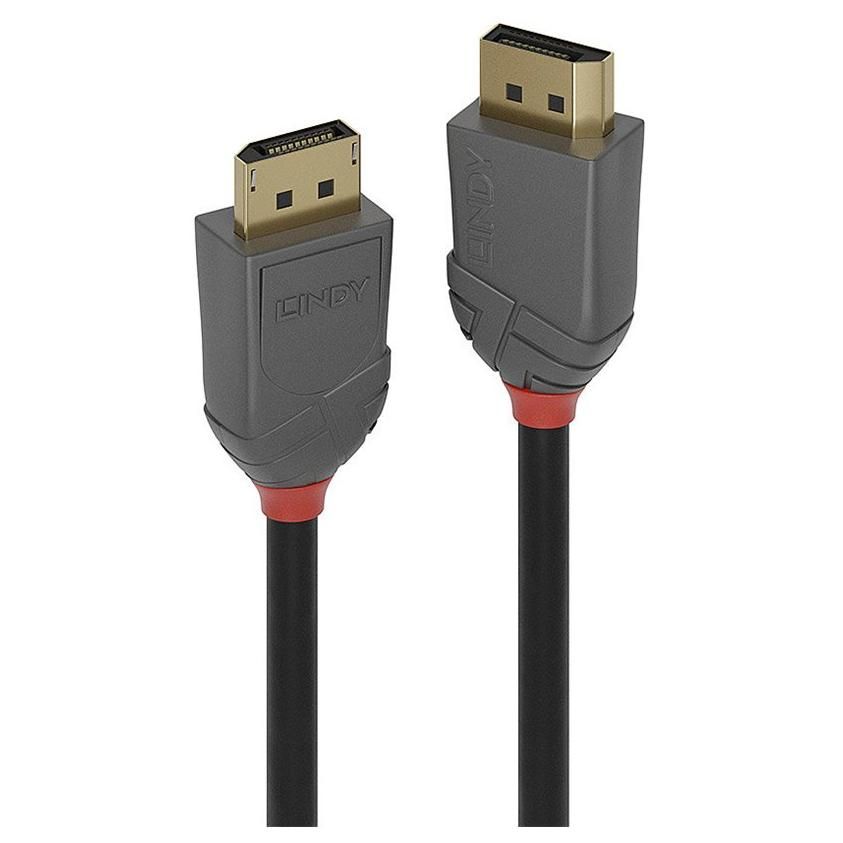 Lindy Anthra Line DisplayPort Cable - 3m, Round, Black