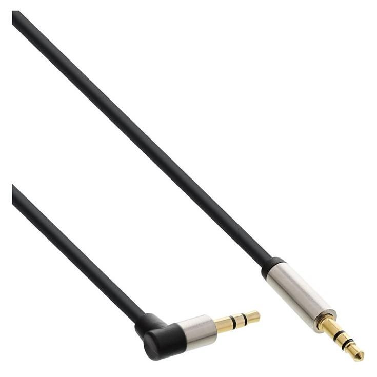 INTOS ELECTRONIC InLine Slim Audio Cable - 3m, Black