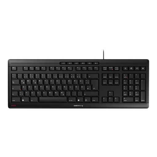 Teclado Cherry Stream - Conmutador alemán Cherry SX - Negro