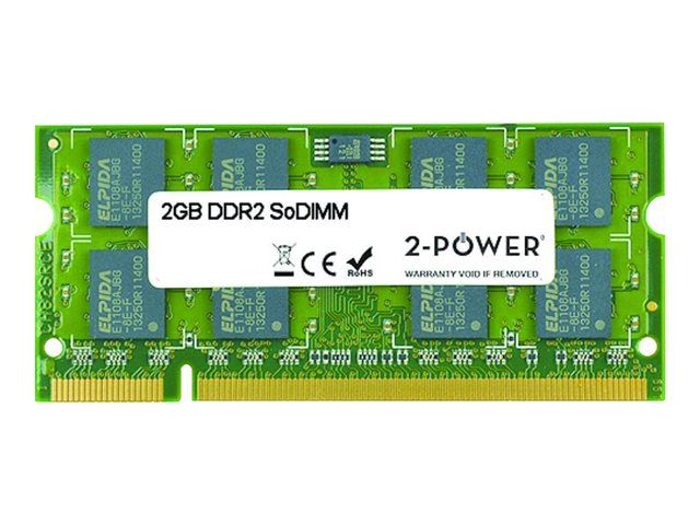 PSA 2-Power DDR2 SO-DIMM Module - 2GB, 667MHz (PC2-5300), CL5, Unbuffered, Non-ECC