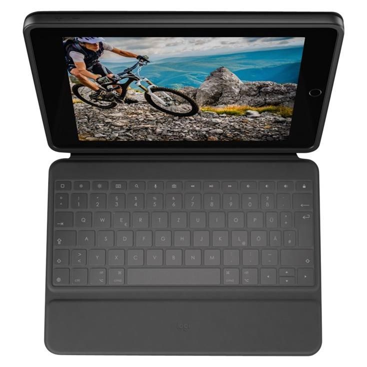 Logitech Rugged Folio - Spanish Keyboard and Case - Apple Smart Connector - QWERTY - for Apple 10.2-inch iPad (7th, 8th, 9th Gen)