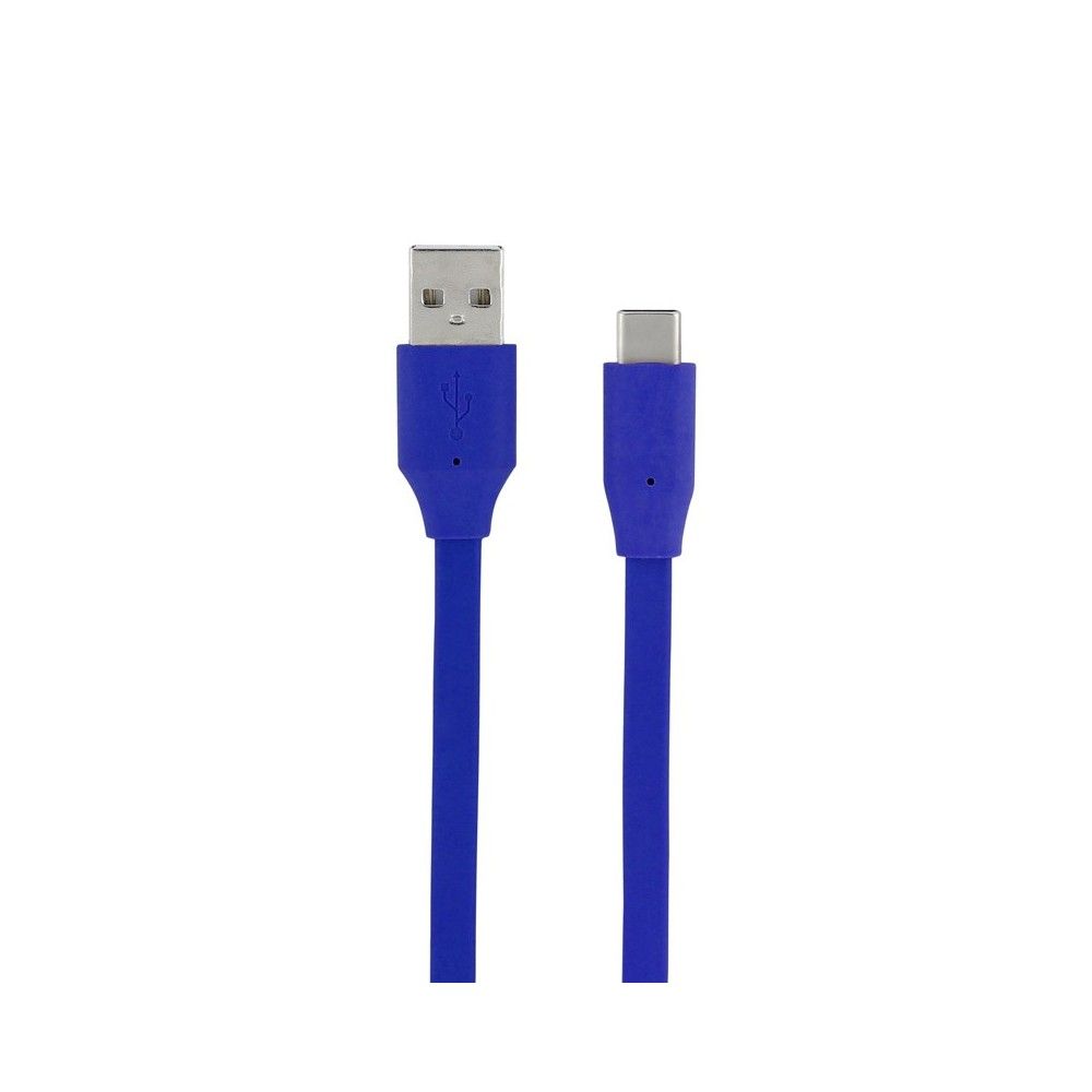 Mooov Flat USB Type C to USB A Cable, 1m, Blue