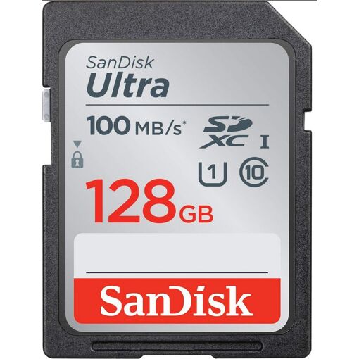 SanDisk Ultra 128GB SD Memory Card (SDXC, 100MB/s, UHS-I, Full HD Video)