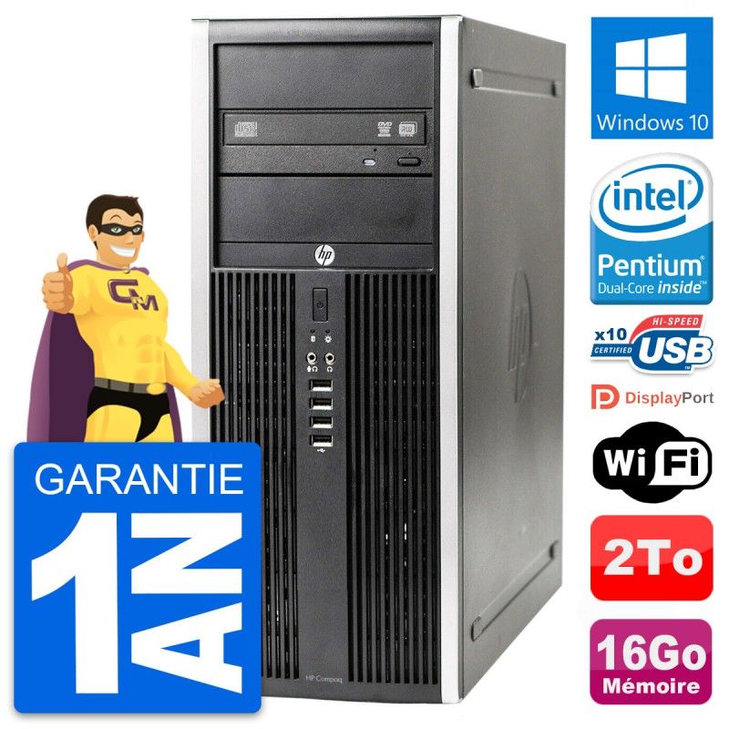 PC de escritorio HP Elite 8300 - Procesador Intel Dual-Core G630, 16GB de RAM, Disco duro de 2TB, Windows 10, WiFi