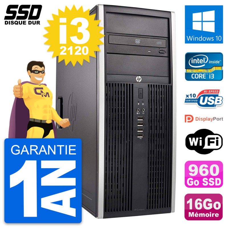 HP Elite 8300 Desktop PC - Intel Core i3, 16GB RAM, 960GB SSD, Windows 10