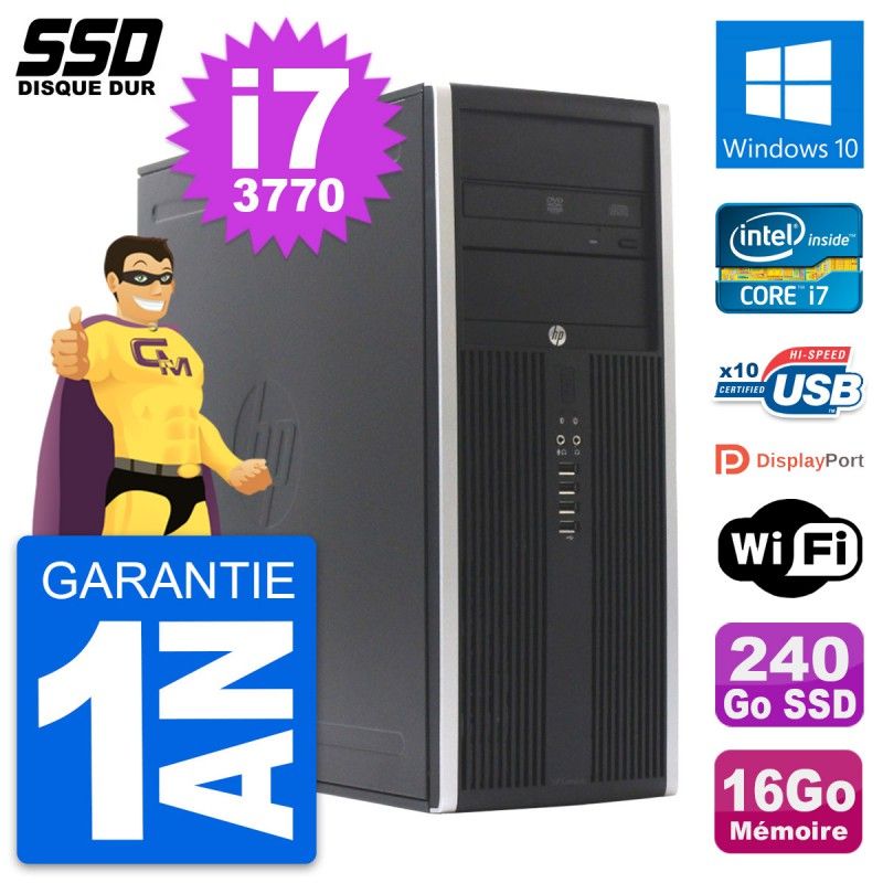 HP Elite 8300 PC - Intel Core i7, 16GB RAM, 240GB SSD, Windows 10